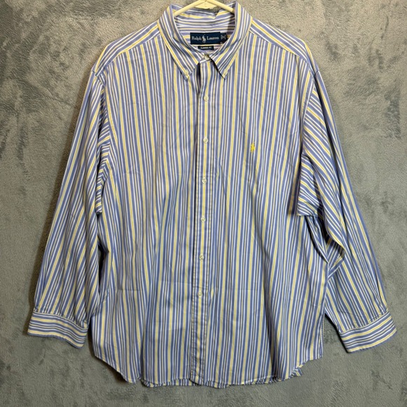 Ralph Lauren Striped Button Down Shirt Classic Fit Long‎ Sleeve 18-34/35 - Picture 3 of 8